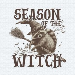 vintage witchy raccoon season of the witch png