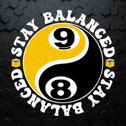 retro stay balanced pool player svg