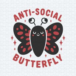 antisocial butterfly mothman cryptid svg