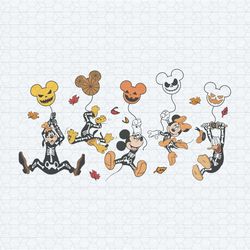 vintage disney characters skeleton balloons halloween svg