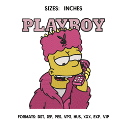 bart simpson embroidery design file, simpsons embroidery design, machine embroidery pattern.