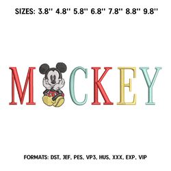 Mickey Embroidery Design File, Mickey Embroidery Design, Machine embroidery pattern.