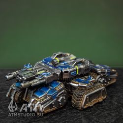 Terran Siege Tank closed from StarCraft painted metal miniature figure