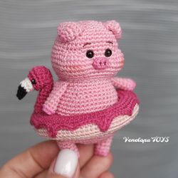Pig Amigurumi Crochet Pattern, Crochet Piggy, Valentines Gift, Gifts for Kids, English Pattern