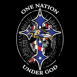 One Nation Under God SVG Baltimore Ravens Nfl Team Football SVG