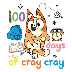 Retro 100 Days Of Cray Cray SVG
