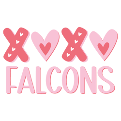 Xoxo Falcons Valentines Day SVG