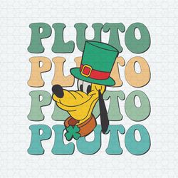Retro Disney Pluto St Patrick's Day SVG