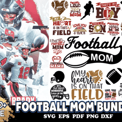 100 files football mom bundle, sport svg, mothers day svg