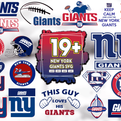 19 Files New York Giants Svg Bundle, Giants Logo Svg, NY Giants Lovers Vector