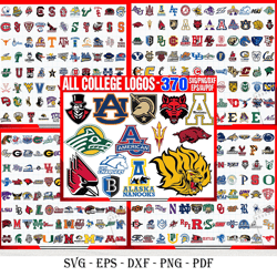 over 370 all college logos bundle svg png dxf eps