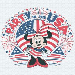 groovy party in the usa minnie svg