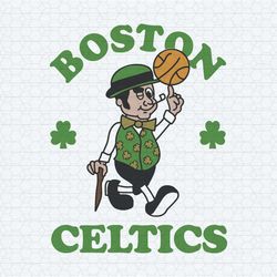 boston celtics mascot lucky the leprechaun svg