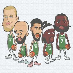 caricature boston celtics player nba basketball svg