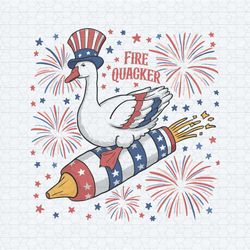 independence day fire quacker goose svg