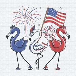 patriotic flamingo american flag 4th of july svg
