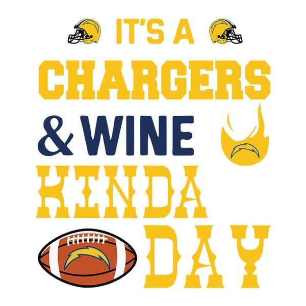 It's A Chargers And Wine Kinda Day Cricut File Svg.jpg