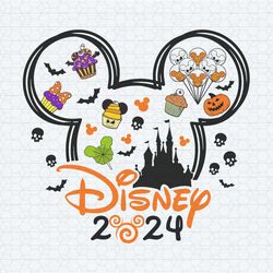 halloween vacation disney 2024 mickey minnie head png
