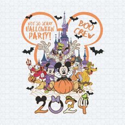 not so scary halloween party boo crew 2024 png