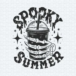 spooky summer summer vibes skeleton clipart coffee svg