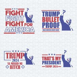 trump fight for america shooting svg bundle