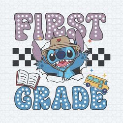 custom grade disney stitch back to school svg