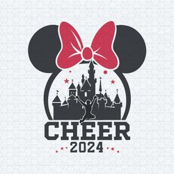 cheer 2024 disney castle minnie head svg
