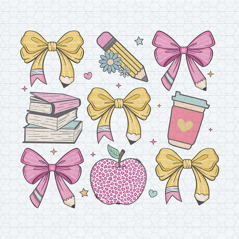 Coquette Teacher Cute Pencil Bow PNG.jpg