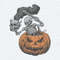 Horror Skeleton And Pumpkin Halloween PNG.jpg