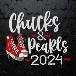 chucks and pearls 2024 kamala harris svg