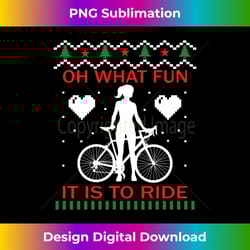 oh what fun it is to ride bicycle christmas cycling xmas - bespoke sublimation digital file - access the spectrum of sublimation artistry