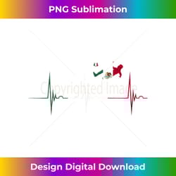mexican pride heartbeat ekg pulse mexican flag mexico soccer - minimalist sublimation digital file - immerse in creativity with every design