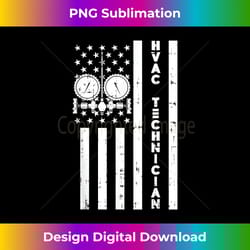 vintage american flag hvac technician - eco-friendly sublimation png download - animate your creative concepts