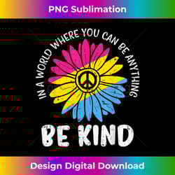 world be kind pansexual daisy peace hippie lgbt pan - innovative png sublimation design - rapidly innovate your artistic vision