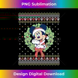 disney mickey & friends christmas mickey wreath ugly er - sublimation-optimized png file - enhance your art with a dash of spice
