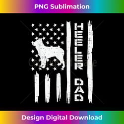 heeler dad flag vintage blue red cattle dog patriot men - artisanal sublimation png file - striking & memorable impressions