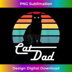 cat dad - vintage style cat lover - innovative png sublimation design - rapidly innovate your artistic vision