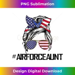air force aunt messy bun sunglasses military aunt veteran - timeless png sublimation download - challenge creative boundaries