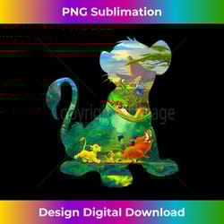 disney lion king simba silhouette graphic - contemporary png sublimation design - tailor-made for sublimation craftsmanship