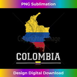 s colombian map and flag souvenir - distressed colombia - crafted sublimation digital download - tailor-made for sublimation craftsmanship