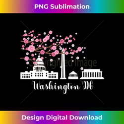 washington dc cherry blossoms memorial monument - minimalist sublimation digital file - chic, bold, and uncompromising