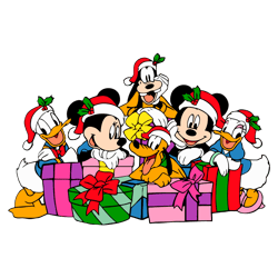 Retro Disney Character Christmas SVG