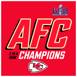 Kansas City Chiefs 2023 Afc Champions 2 In A Row SVG