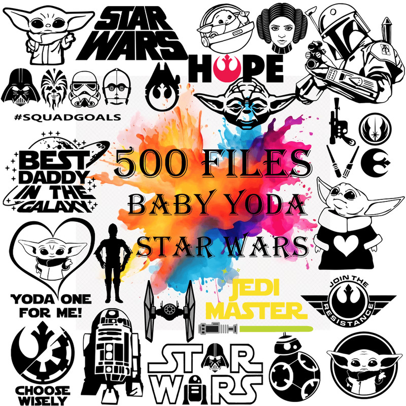 500 Files Baby Yoda And Star Wars SVG PNG Bundle.png