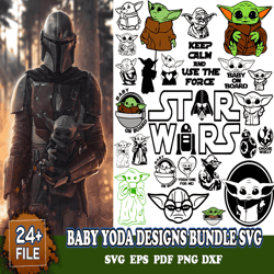 Baby Yoda Designs Bundle SVG Star Wars SVG Baby Yoda SVG