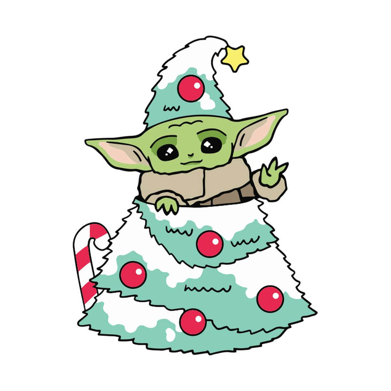 Baby Yoda Disney Christmas The Mandalorian The Child Star Wars  SVG Files.jpg