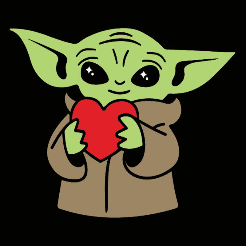 Baby Yoda Holds Heart SVG - Happy Valentine's Day SVG.png