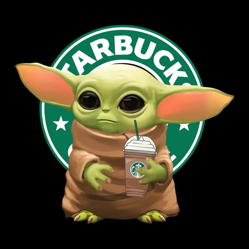 Star Wars Starbucks Baby Yoda Lovers Dadalorian Design Dad PNG.jpg