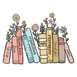 Taylor Albums As Books Swiftie Era Png, Love Books Love Taylor