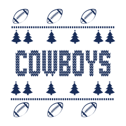 Cowboys Football Christmas SVG Digital Download